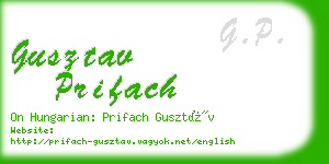 gusztav prifach business card